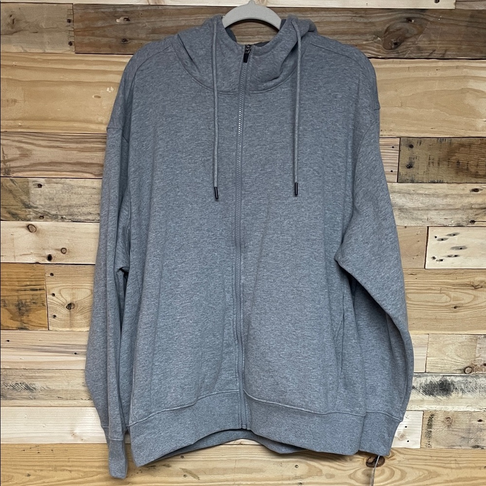 MTA Sport size XXL Heather Gray Soft and Cozy Zip-Up Hoodie Sweatshirt